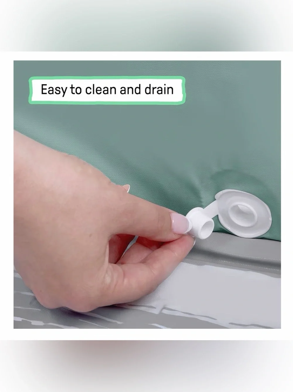 Ingenuity Tuckaway Toddler Folding Tub, Converts Shower to Tub - Green